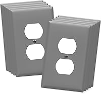 Vista 8 de ENERLITES - Placa de pared doble sin tornillos, cubierta de tomacorriente segura para niños, tamaño estándar, 1 cuadrilla, 4.68 x 2.93 pulgadas