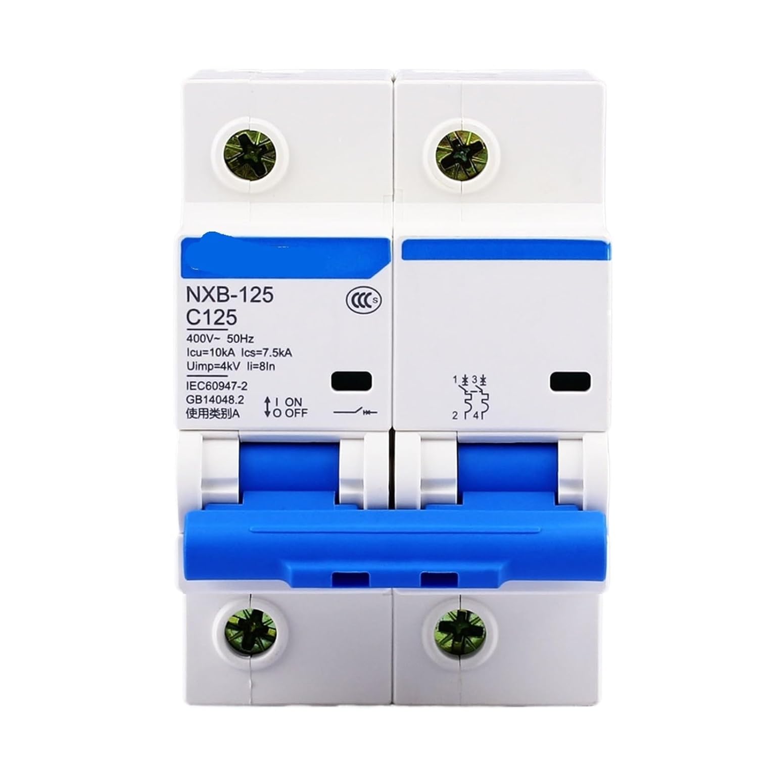 NXB-125 2P 63A 80A 100A 125A 220V 230V 50HZ Miniature Circuit Breaker MCB DZ47 1Pcs(125A)