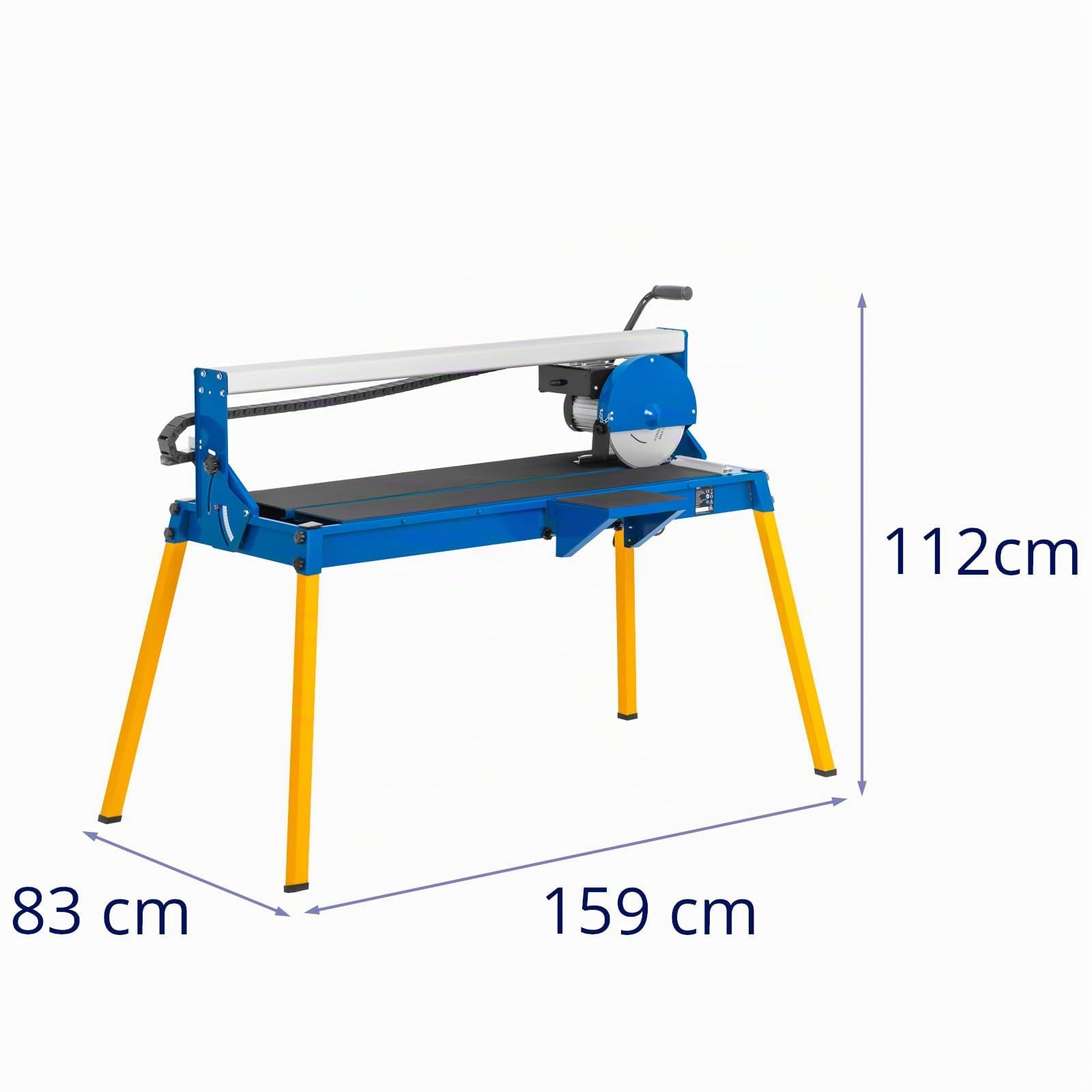 MSW MSW-TSAW2000EXT Tagliapiastrelle elettrico 2000 W 2950 giri/min 0 - 45° Ad acqua Tagliapiastrelle elettrico Macchina tagliapiastrelle Sega da piastrelle elettrica