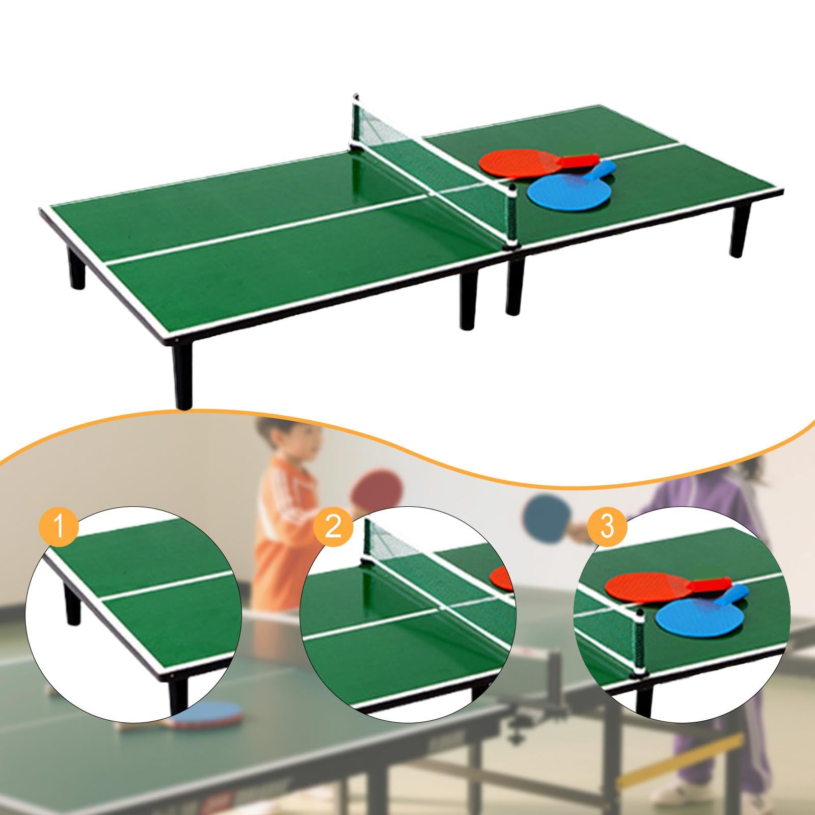 Mini Tavolo da Pong Portatile con 2 Racchette, Ideale per Bambini