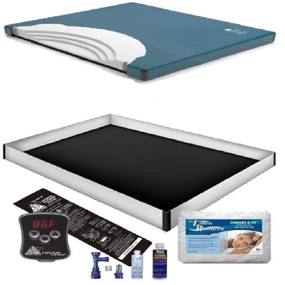 US 90% WAVELESS WATERBED Mattress/Liner/Digital Heater/Pad/Fill Drain/Conditioner KIT (Super Single 48x84 1US4000P4)