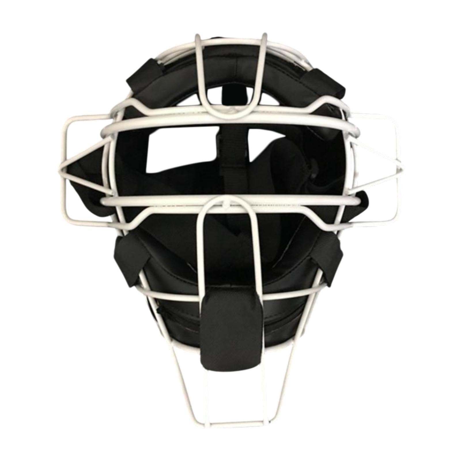 Casco de Catcher de Béisbol con Protector Facial Reforzado Almohadilla Suave Absorbente Banda Ajustable Estructura Ligera Y Adecuada para Jugadores Ad