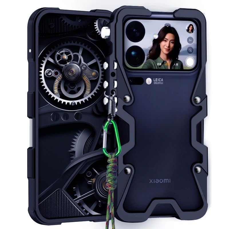 Coque Xiaomi 17 Pro Max 5G en aluminium premium noir d'une élégance absolue