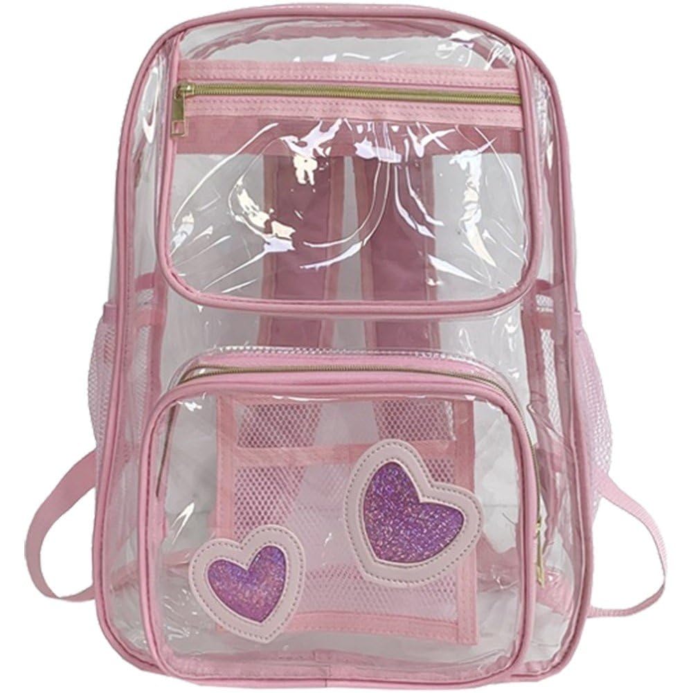 Mochila transparente resistente impermeable con asas reforzadas