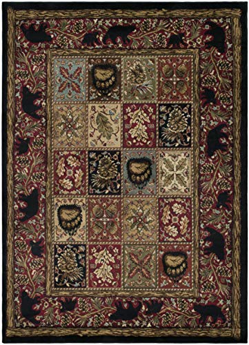 Rustic Lodge Persian Black 5x7 Area Rug, 5 3x7 3