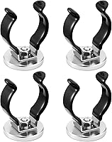 Vista 1 de LEIFIDE Gancho magnético de base redonda con clip de acero, placa cromada, soporte magnético para herramientas, soporte resistente para colgar