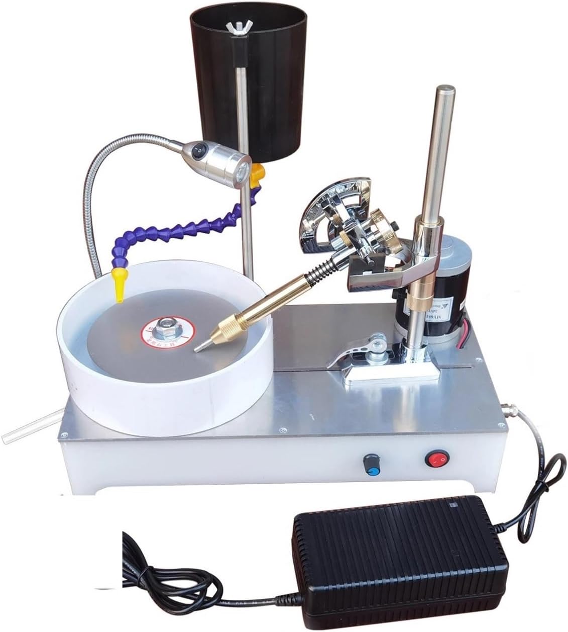 Faceting Machine, 2800RPM 120W Gemstone Grinding Faceting Machine Faceted Jewelry Polishing Polisher Flat Grinder Lapidary(Regular)
