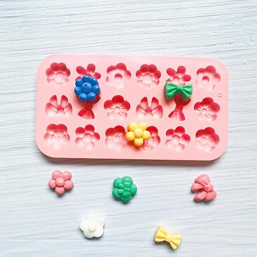 Miniatura 10 de Lindas bandejas para cubitos de hielo, molde de silicona para chocolate, moldes de cera derretida, bandejas de hielo de fácil liberación,