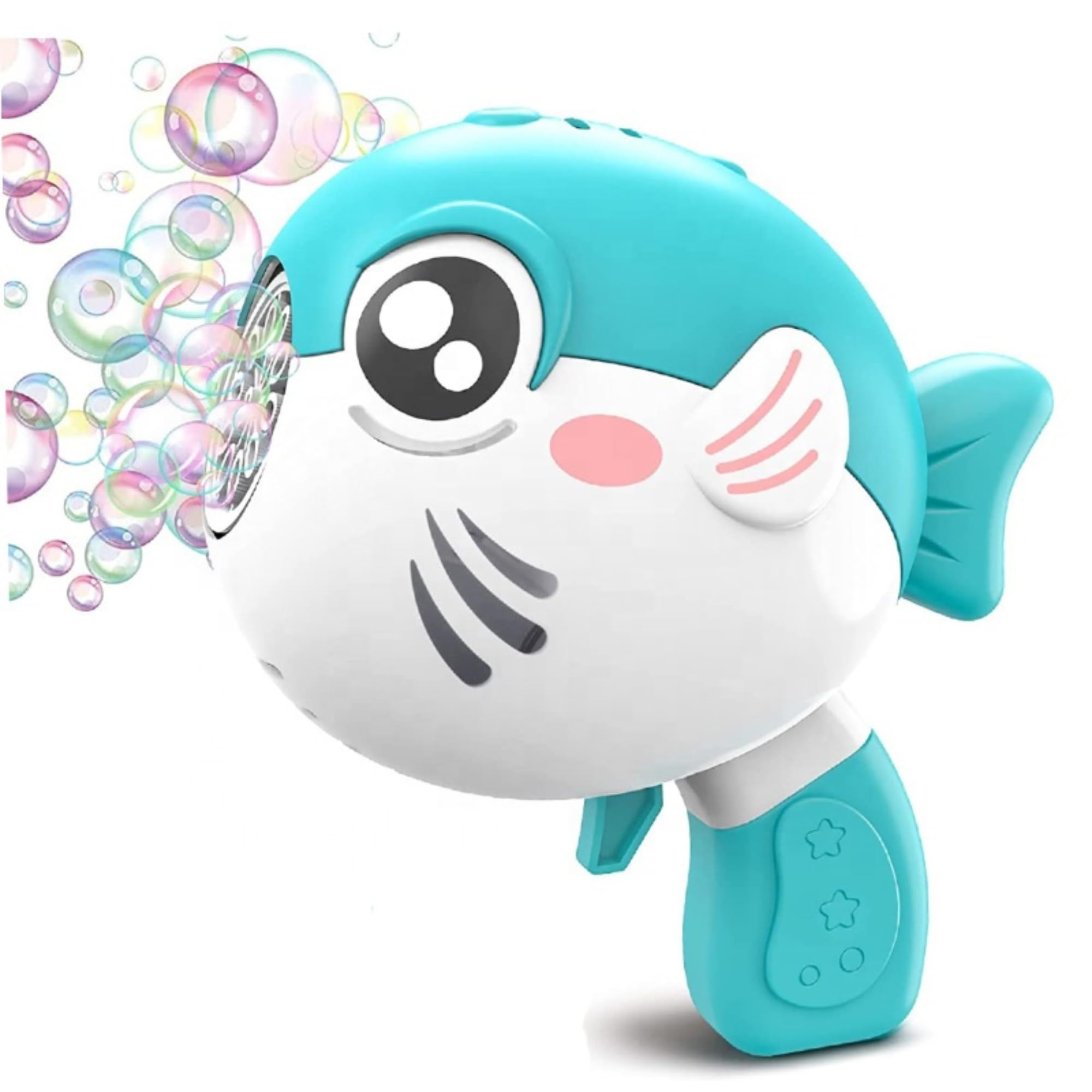 Bubble Gun Machine - Fun Bubble Blower Toy for Kids Ages 3+, Includes 1 Bottle Solution & Bubble Refill, Perfect for Toddlers, Boys, and Girls, Ideal for Backyard Parties and Birthdays (Blue)