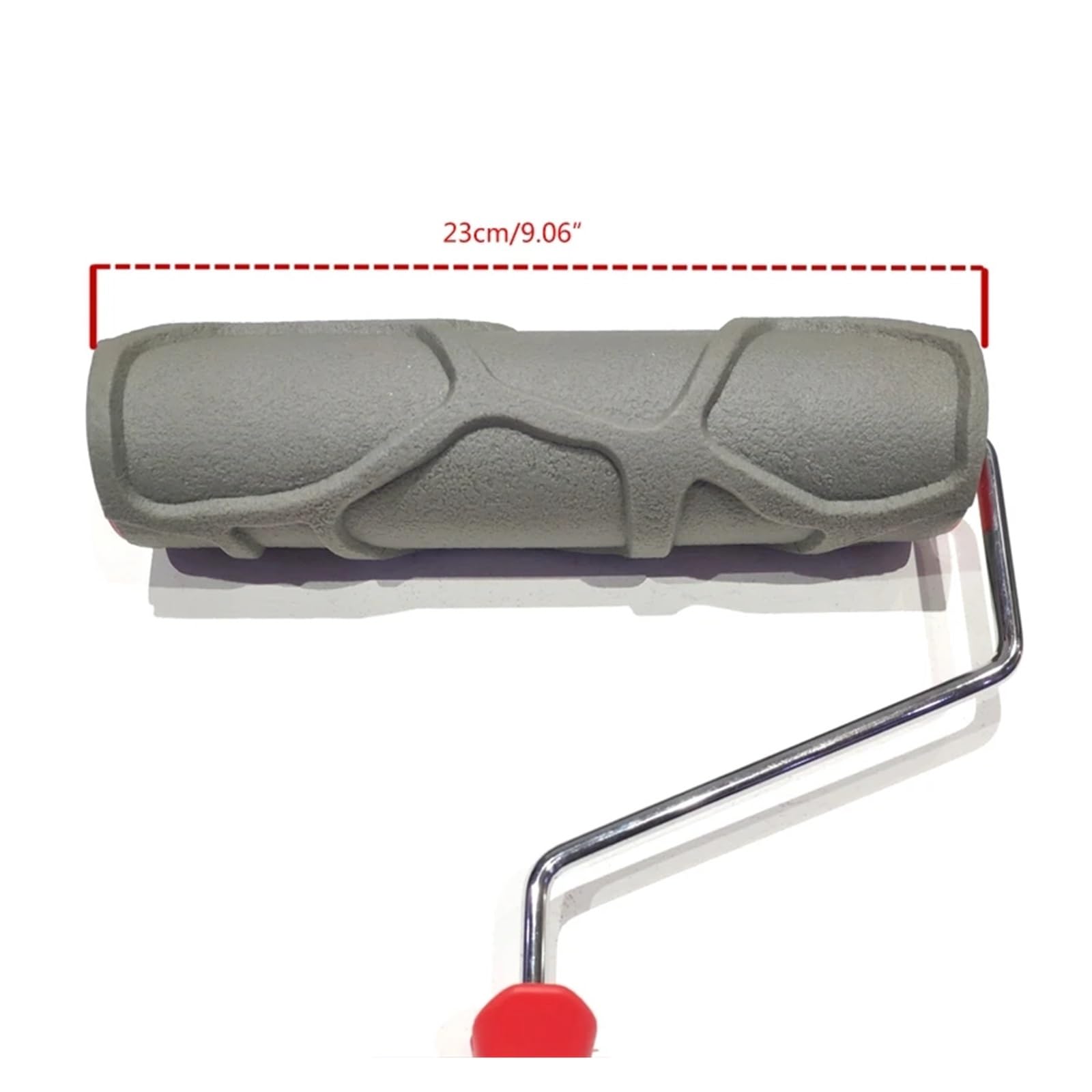 Rodillo de pintura con patrón, herramienta de construcción de goma, cilindro de estampado portátil, sello, cepillo decorativo, cepillo de imitación de 10" cuicui