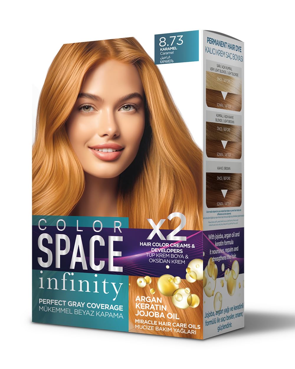 Color Space Infınıty Set Saç Boyası 8.73 Karamel