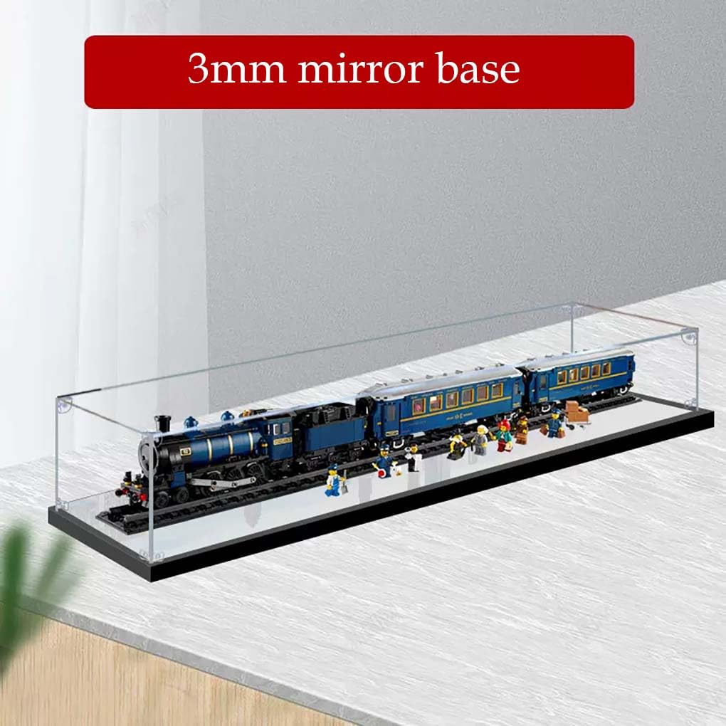Staubdichte Acryl-Vitrine, Entworfen für Lego 21344 Der Orient Express, Ideas-Serie, Zugmodell, Aufbewahrungsbox, transparente Box, Ausstellungsbox kompatibel mit Lego 21344 (Kein Modell)
