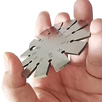 Vista 4 de 1 pieza de acero inoxidable calibre de ángulo de hacha de calibre de ángulo de cuchillo de forma redonda cuchillo buscador de ángulo hoja de 15-120