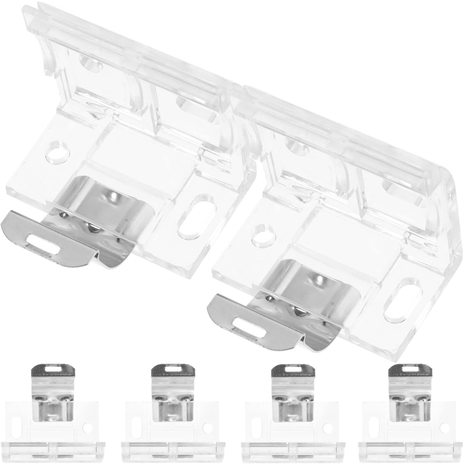 ARTIBETTER Adjustable Louver Brackets 6pcs Aluminum Curtain Brackets Fixation Hardware Simple Mounting