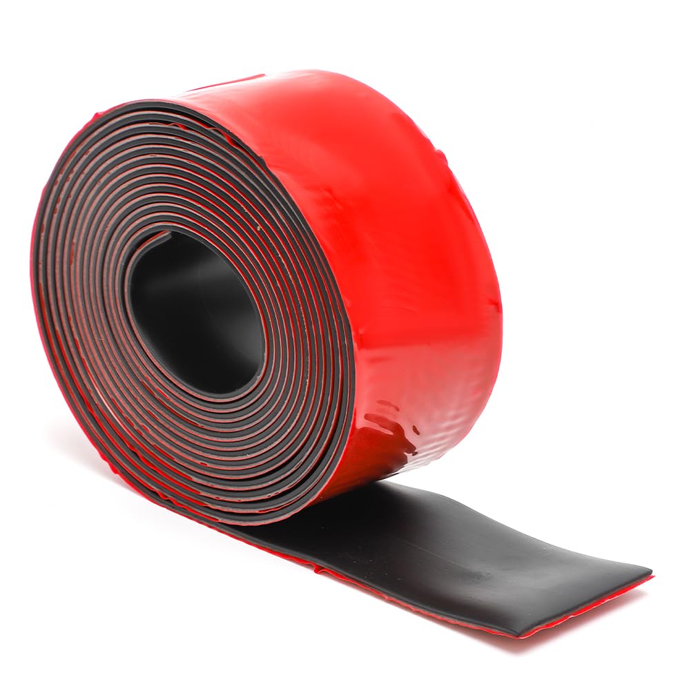 DASIAUTOEM Strisce di gomma autoadesive, in neoprene, in gomma, 50 mm (larghezza) x 1,5 mm (S) x 3,2 m (lunghezza) per lsolazione, pavimenti, copertura fai da te anti vibrazioni