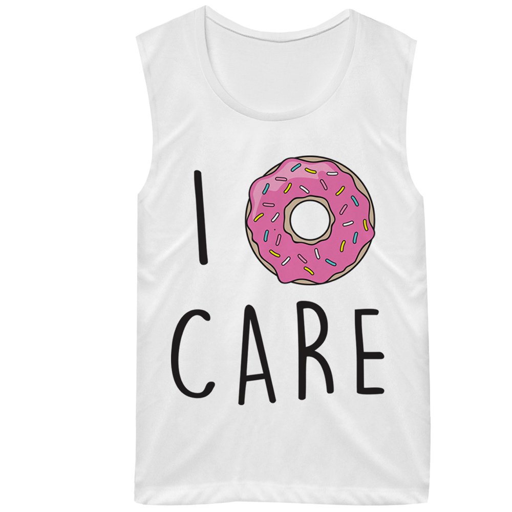 Chin-Up Women's So Donut Care Raw Edge Graphic Muscle Tank