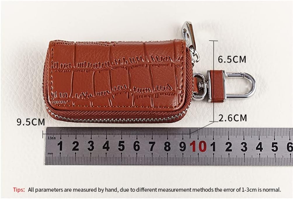 Car Key Case Men's Sunroof Button Leather Universal Key Case Female Key Case Korean Version (D 9.5 * 2.6 * 6.5CM)