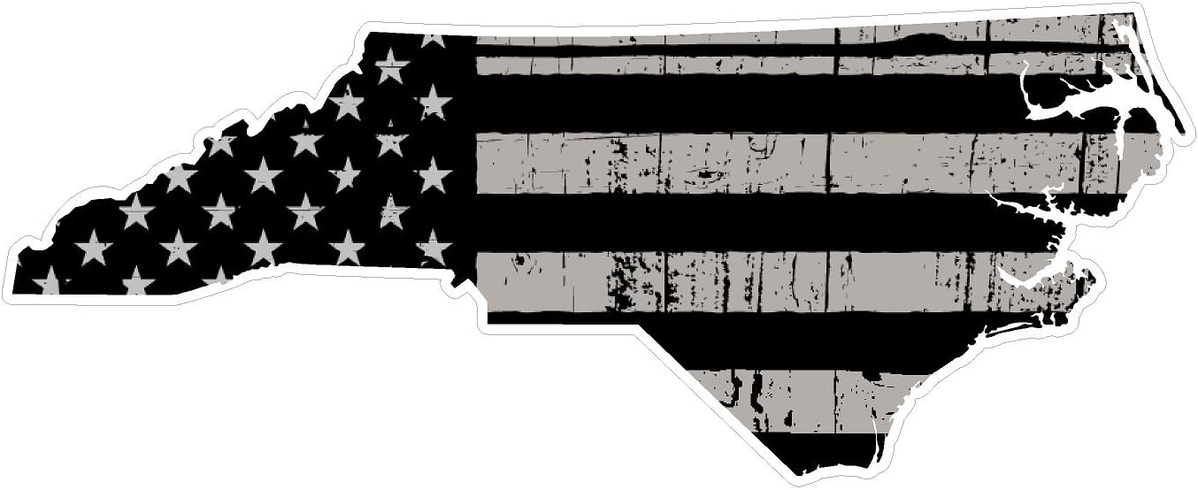 Washington State Distressed Flag Decal - 5 Inch Black & White Vinyl Sticker For Cars & Laptops