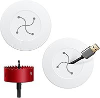 Vista 1 de Cord Hider for Wall Mounted TV, in Wall Cable Management Kit for Large Capacity, Wall Cable Hider Behind The Wall, Cable Raceway White Includes Hole