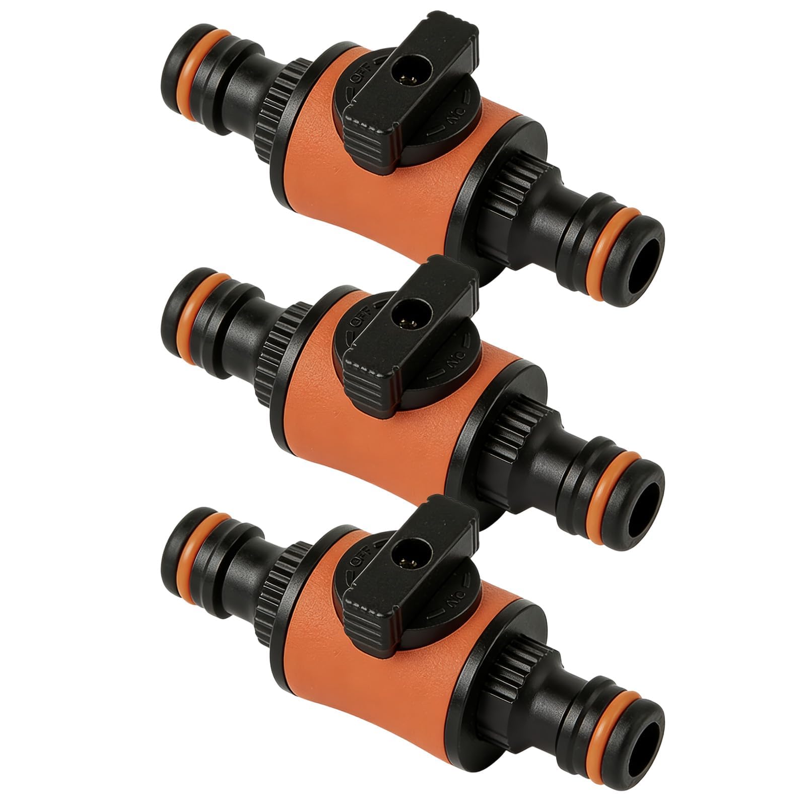 3 PCS Hoses Pipe Connectors, Double Female Hose Connectors Garden Hose Connector Quick Release Tap Connector for Hoses Pipe with Control Valve, Double Hosepipe CONnectors Fits for Gardens, Watering