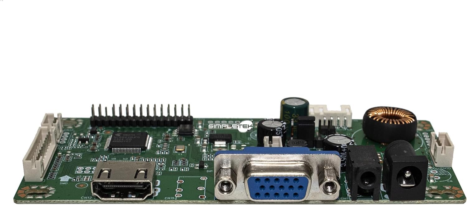 SIMPLETEK - Controller Modulo Porte | HDMI VGA Jack Audio 3.5 mm | Alimentazione 5V | Ricambio Originale per Monitor 17" Simpletek