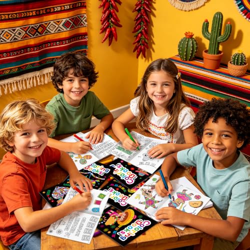 Image of Hispanic Heritage Month Mini Coloring Books for Kids DIY Party Favor | Bulk Latino American Themed Mini DIY Coloring Books for Kids Hispanic Heritage Month Party Supplies Goodies Bags Stuffer