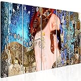 murando Cuadro en Lienzo Gustav Klimt Madre e hijo 225x90 cm Impresión de 5 Piezas Material Tejido no Tejido Impresión Artística Imagen Gráfica Decoracion de Pared tejido-no tejido - l-A-0015-b-m