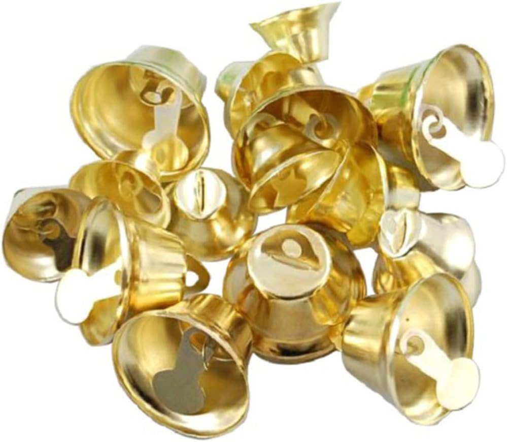 100pcs Xmas Mini Bell Ornaments, 30mm Iron Decorative Hanging