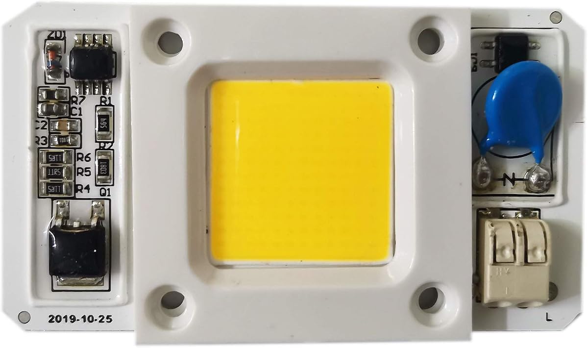 50W Driverless Solderless LED Chip Integrated Smart IC DIY (Warm White 3000-3500K)