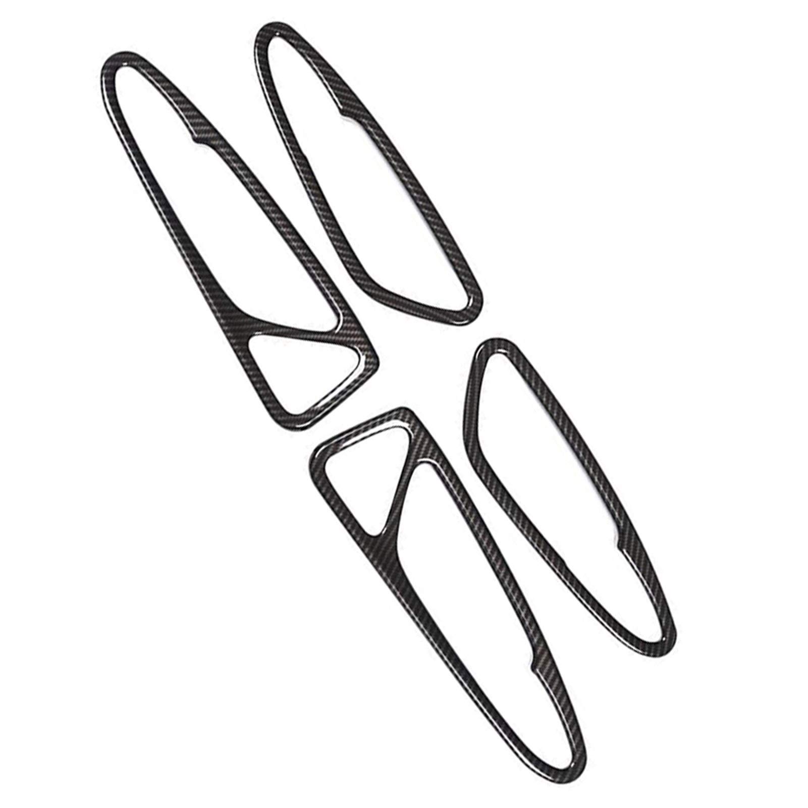 ABS ABS Fibra di carbonio Stile Car Interior Door Handle Frame Trim, for Alfa Romeo, for Stelvio 2017-2019