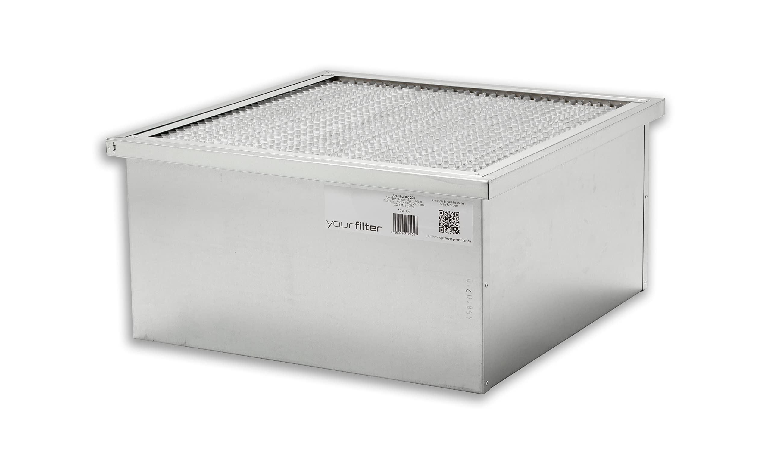 Filtre principal, 592 x 592 x 292 mm, ISO ePM1(55%), KEMPER 21400.