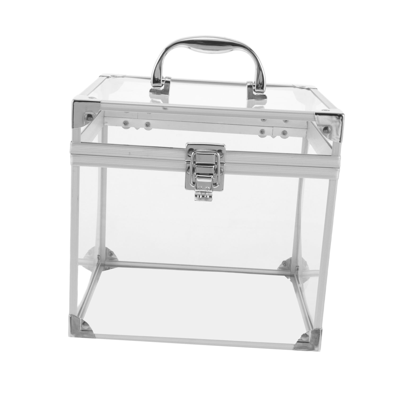 Kichvoe Scatola Porta Dischi per Grande Capacità in Vinile in Acrilico con Manico Organizer Raffinato per Album da Collezione, per Spazio Intrattenimento o Scrivania