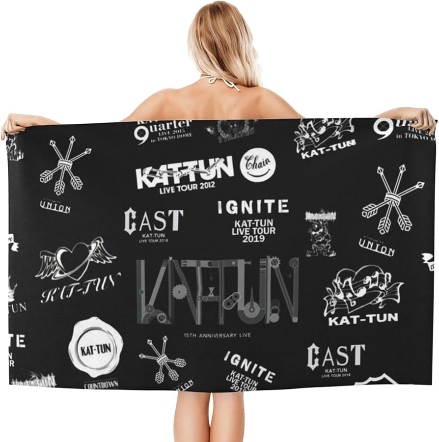 Amazon｜人気 Kat-Tun (1) マイクロファイバー バスタオル ビーチ