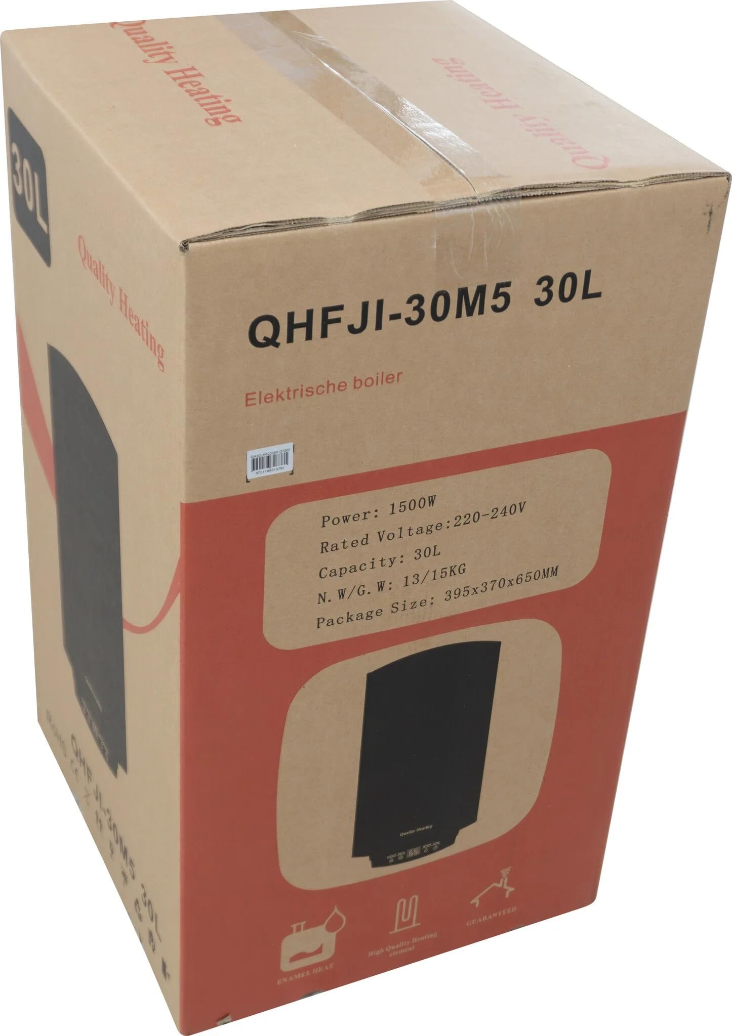 QH Dual V2 Chauffe-eau électrique 50 l - Contrôle numérique - Classe énergétique B