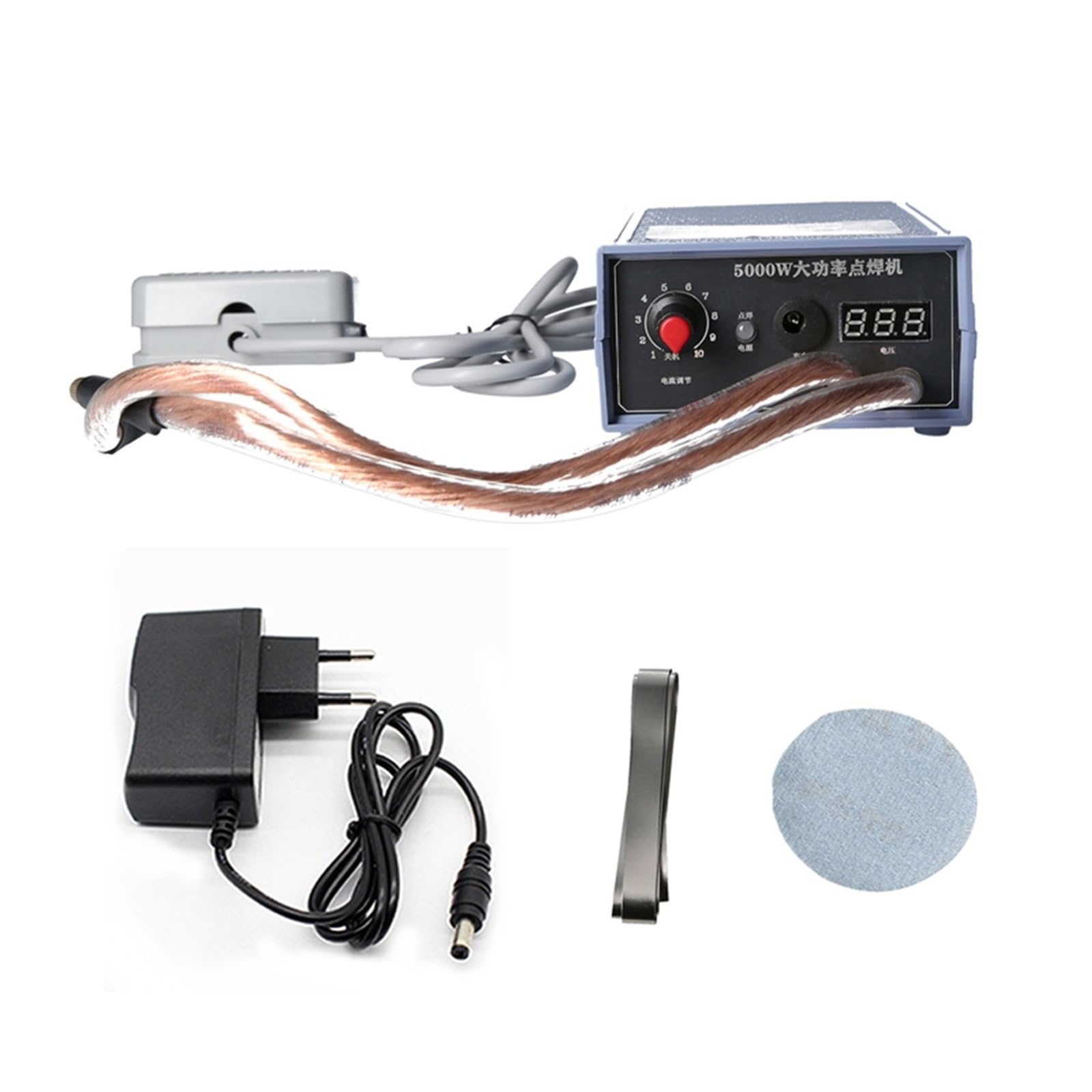 Poste à souder, Soudeuse par points haute puissance 5000 W, kit de bricolage portable 18650 réglable 800 A