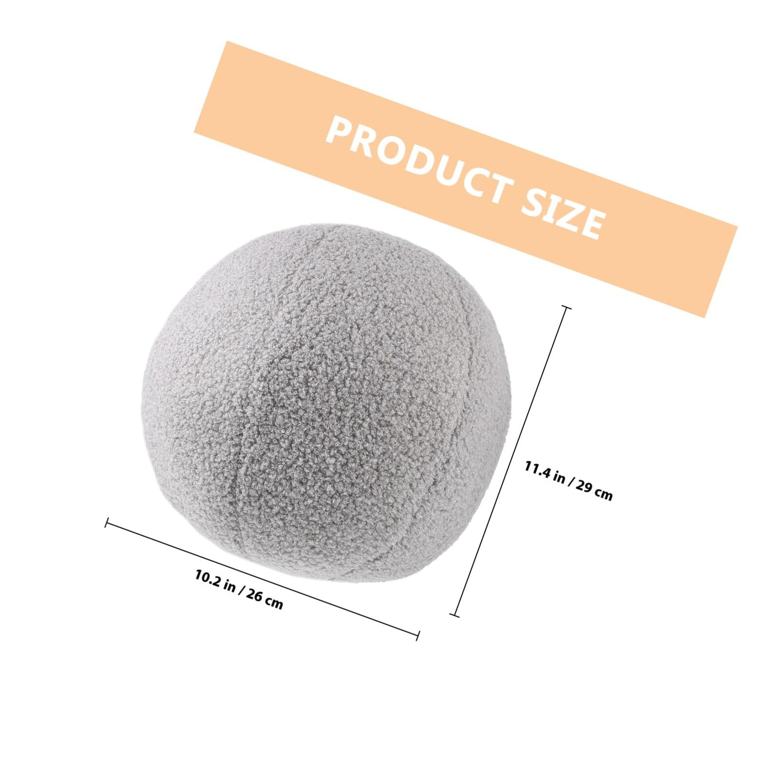 VANZACK Cuscino Stile Moderno e Semplice Sferico in Peluche Morbido Imbottitura in Cotone Pp, Facile da Pulire Come Oggetto Decorativo per Casa e Uso Quotidiano