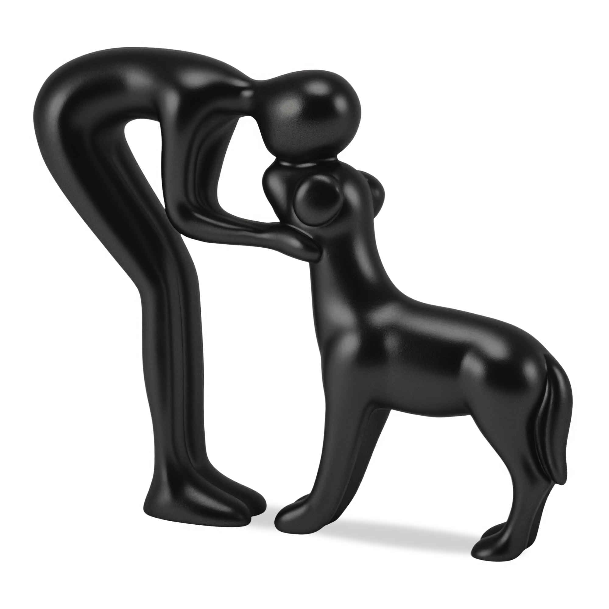 CAPASTEC Dog Statue Decorations, Cute Dog Decor for Office, Living Room, Bedroom, Home, Black