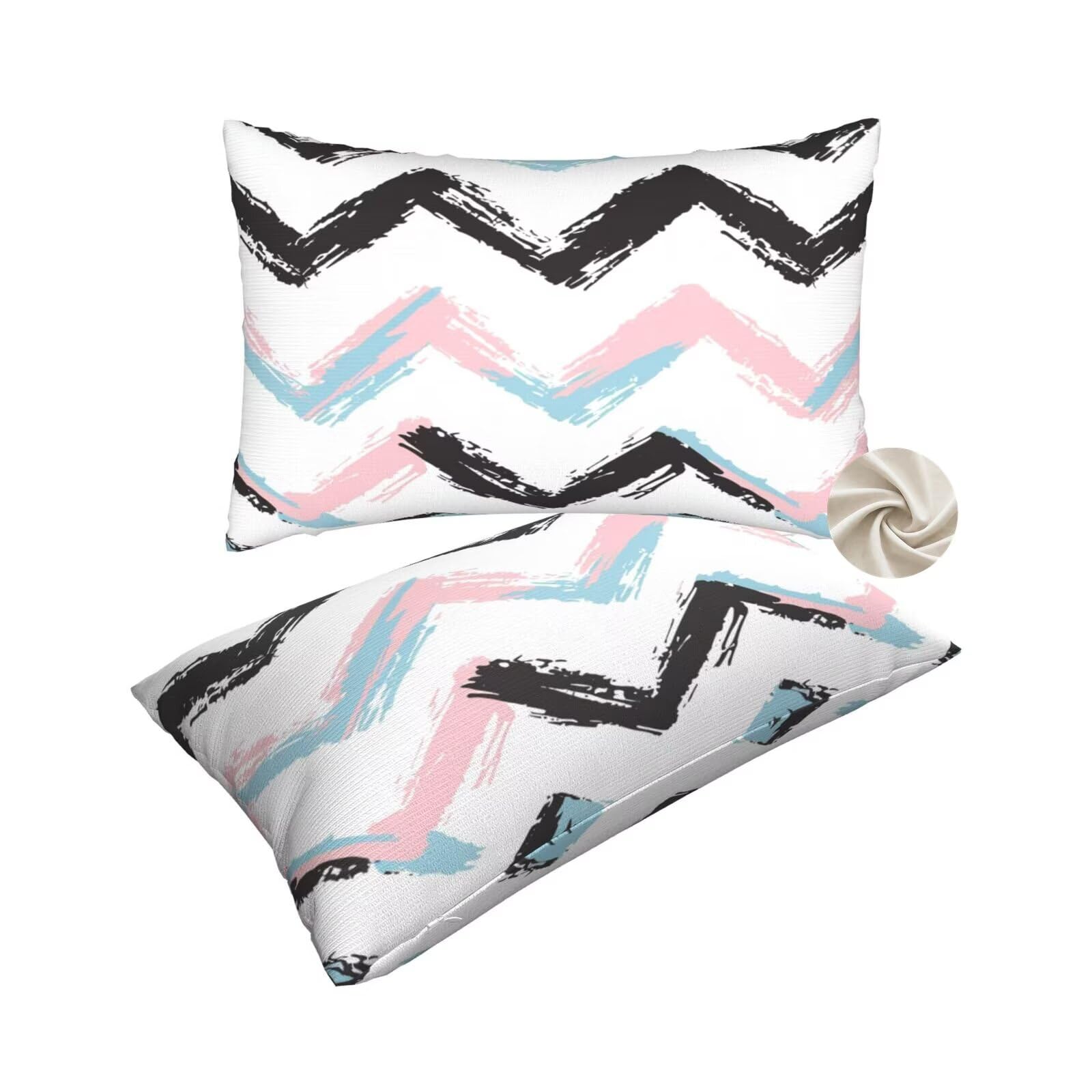 Housse de coussin stripes 50x70 lot de 2 pour protéger et embellir les coussins usés