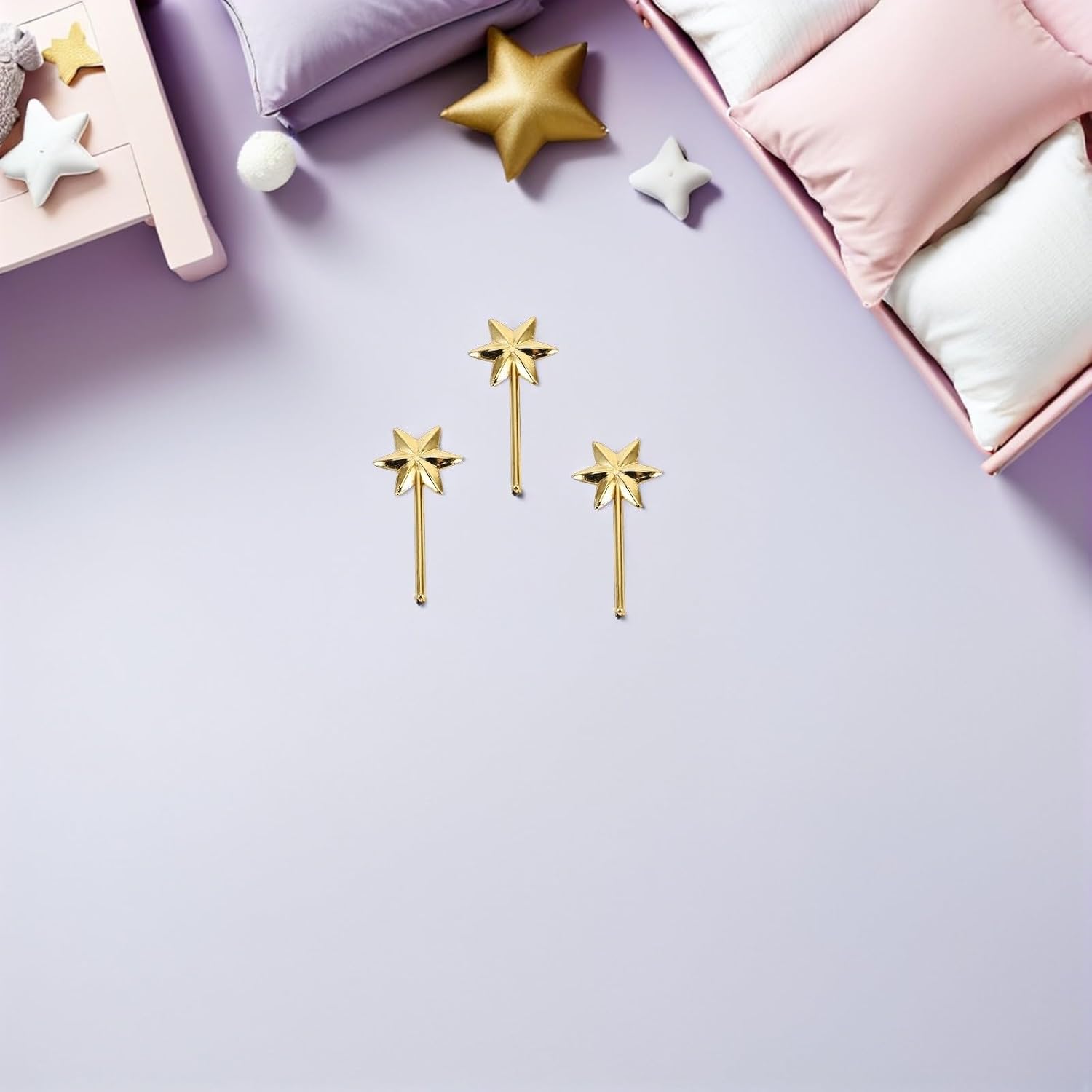 VANZACK 50 Pcs Mini Gold Star Wands for Crafts and Party Decor image 4
