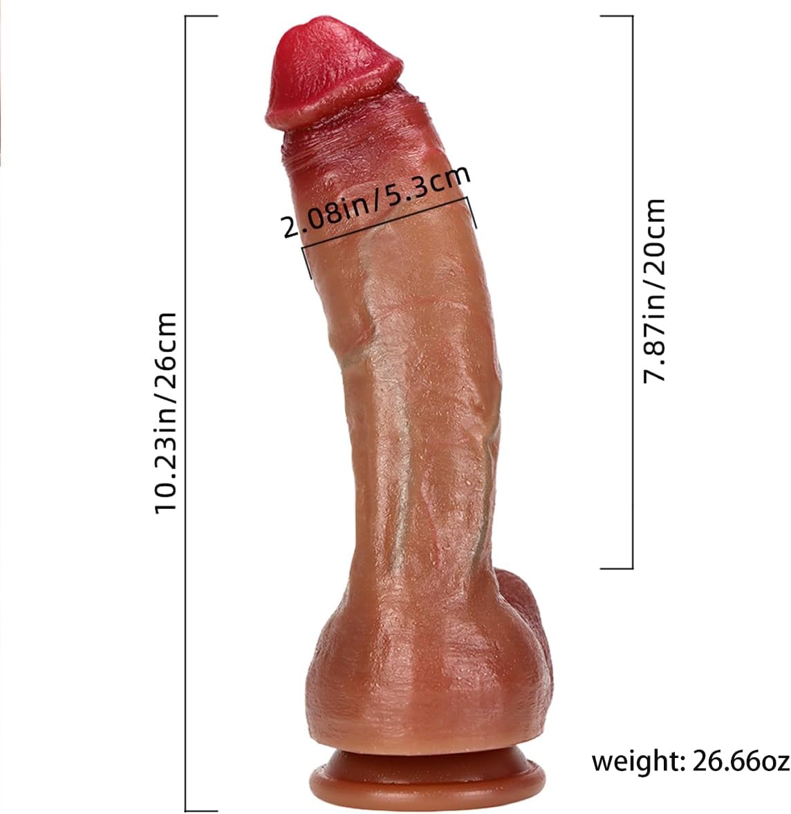 10.23" Large Realistic Dildos Flexible Lifelike Cock with Vac-u-Lock Adapter for Sex Machine Liquid Silicone Dildo G Spot Anal Play Sex Toys for Male & Female