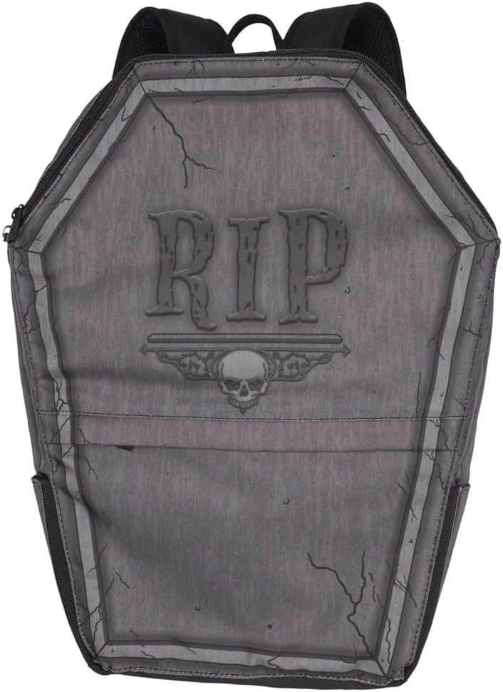 Tombstone Coffin RIP Gothic Zippered Backpack