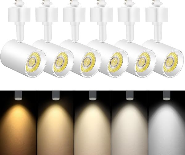 VANoopee 5-Color LED Track Lighting Heads H Type Track Light Heads Dimmable Bright Rail Ceiling Spotlight Fixtures Accen