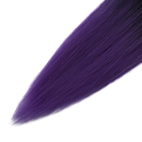 Miniatura 6 de Cabello trenzado preestirado 1bmorado claro, extensiones de cabello Kanekalon Box de 26 pulgadas, 6 paquetes de extensiones de cabello trenzado con