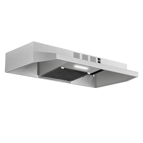 Range Hood 30 Inch Under Cabinet, Stainless Steel Kitchen Vent Hood 280CFM