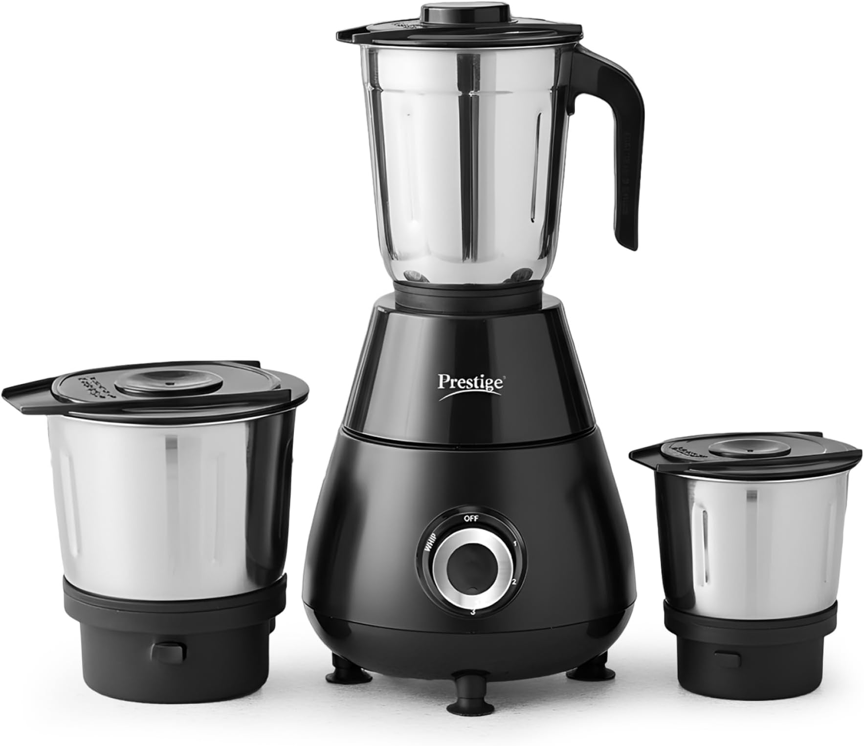 Prestige 500 Watts Apex Mixer Grinder with 3 Stainless Steel Jars|3 Super Efficient Blades|Sturdy Handles|Black|