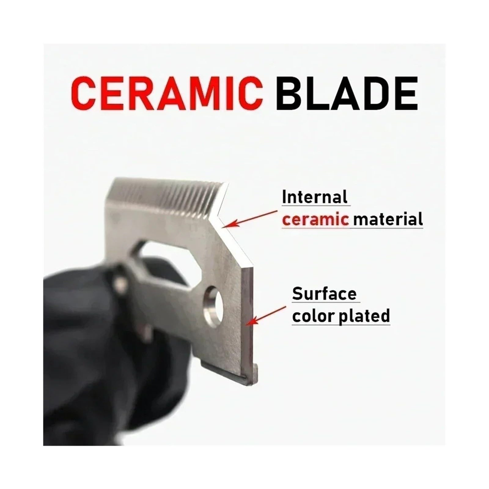 Cuchillas Ramic Móviles De Repuesto, Compatibles Con MADESHOW, Cortadoras De Cabeza De Máquina for Cortar Cabello M10 M5f KM2296(Silvery-10)