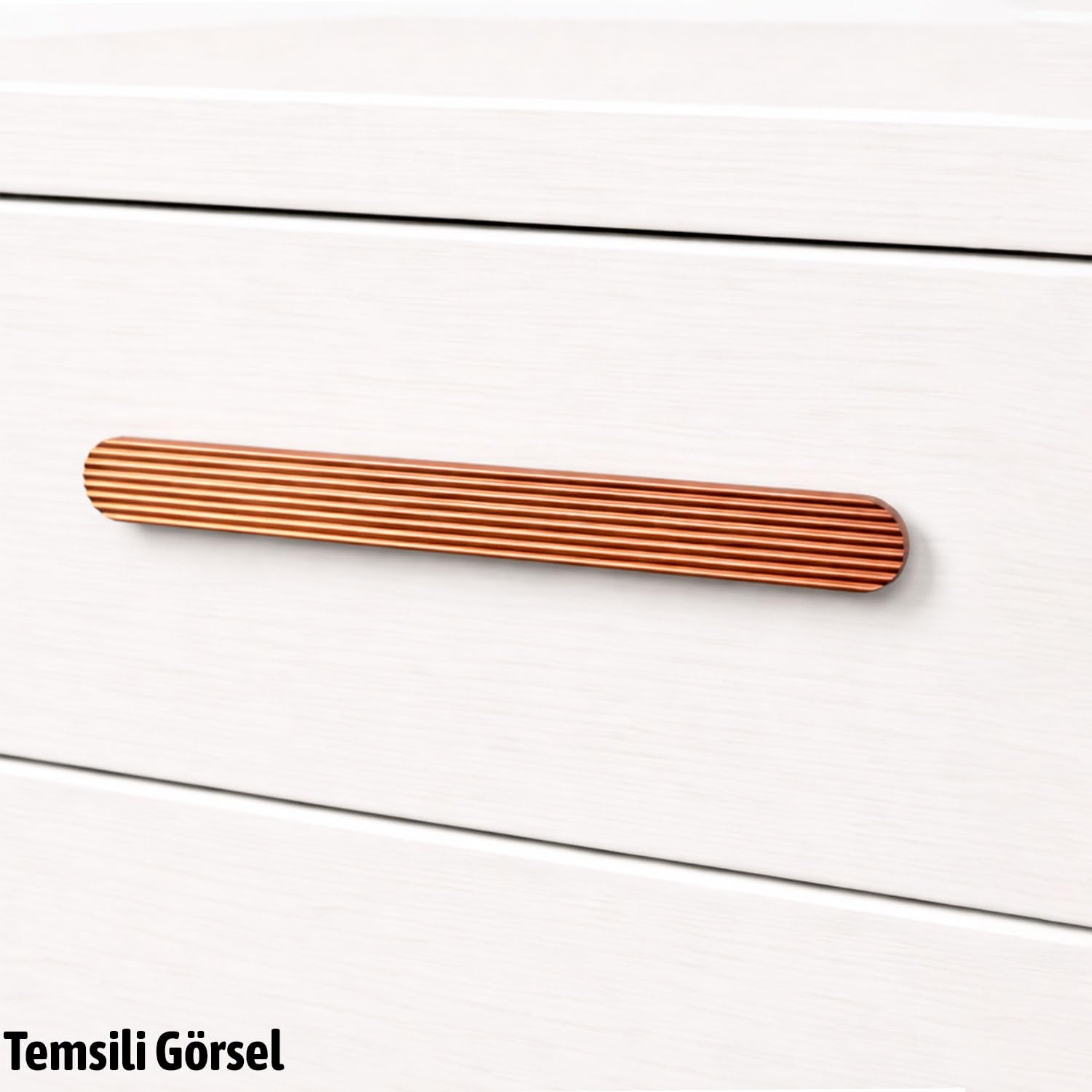 Aytuğ Geniş T Çizgili Oval Rose Çekmece Kulp 320 mm Modern Şık Mobilya Dolap Kapak Kulpu