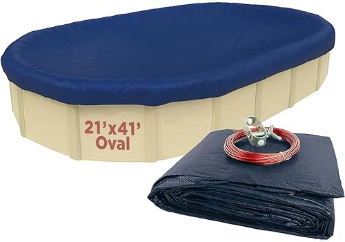 Vista 47 de Buffalo Blizzard - Funda reversible de invierno para piscinas ovaladas sobre el suelo