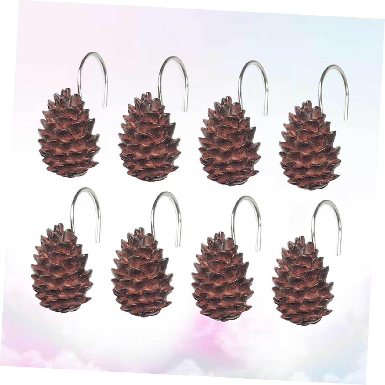 Cone Shaped Shower Curtain Hooks 24pcs Resin Hooks for Pleated Curtains for Bathrooms