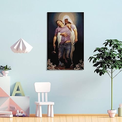 Miniatura 4 de Póster artístico de observadores en la noche con Jesucristo perdonado y arte de pared, póster moderno para decoración de dormitorio familiar, 12 x